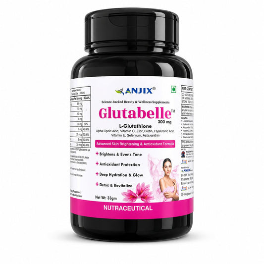 Anjix Glutabelle | L-Glutathione 300mg Complex Tablets | Skin & Antioxidant Support