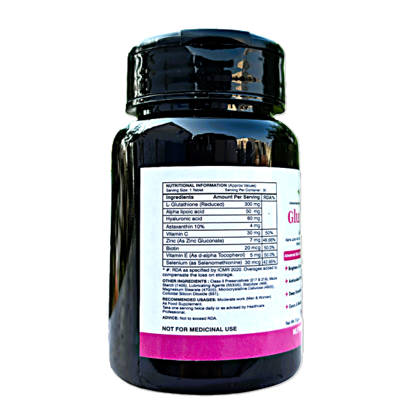 Anjix Glutabelle | L-Glutathione 300mg Complex Tablets | Skin & Antioxidant Support