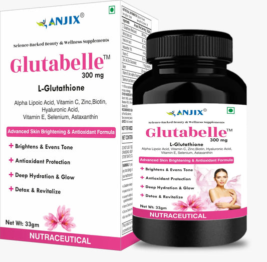 Anjix Glutabelle | L-Glutathione 300mg Complex Tablets | Skin & Antioxidant Support
